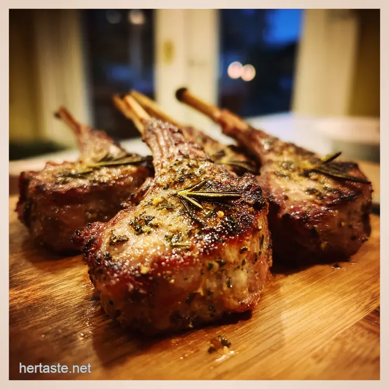 Rosemary Garlic Butchers Cut Lamb Chops SearRoast Method