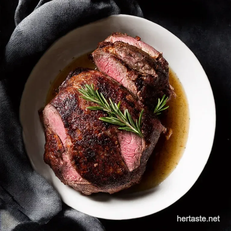 Rosemary Garlic Studded Leg of Lamb with Red Wine Gravy