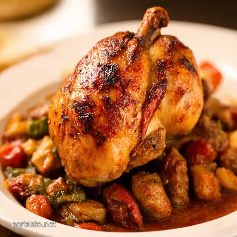 Rustic Braised Chicken Root Vegetables presentation