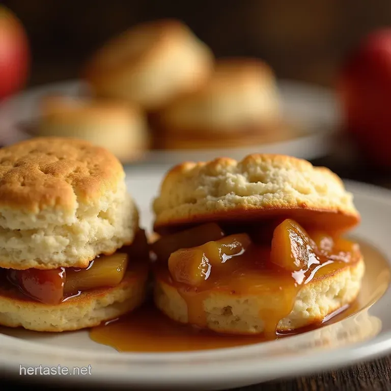 The Proper PubStyle Apple Cobbler Buttery Biscuits Over Spiced Fruit presentation