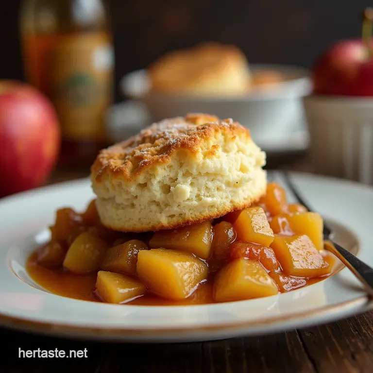 The Proper PubStyle Apple Cobbler Buttery Biscuits Over Spiced Fruit