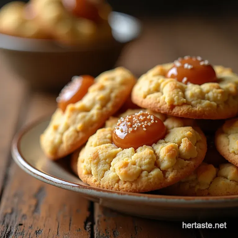 Salted Caramel Chocolate Chunk Cookies presentation