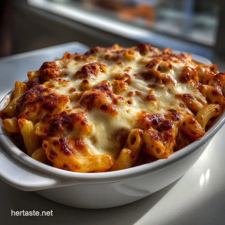 The Ultimate Meatball Ziti Bake Recipe presentation