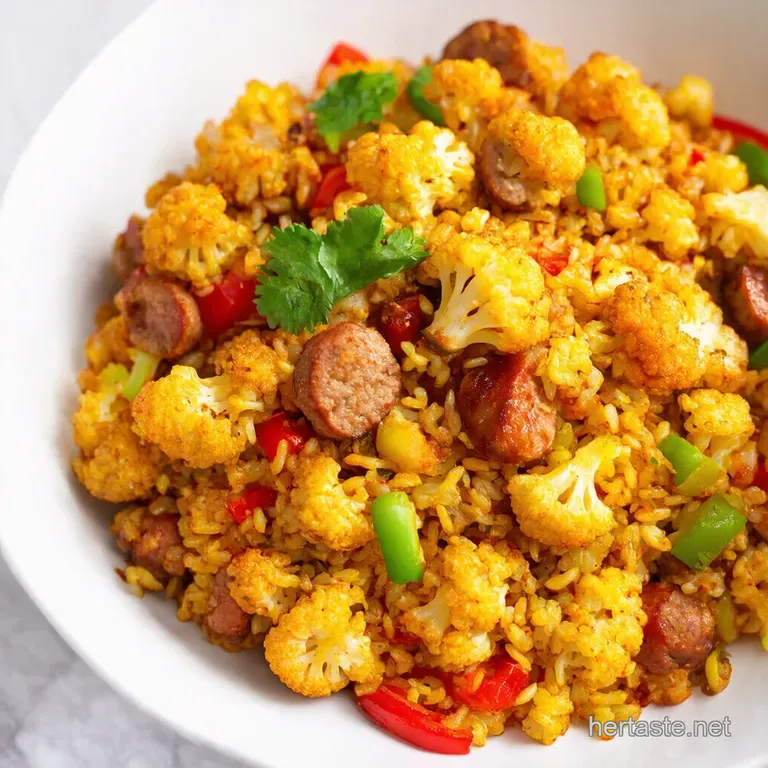 Sausage Pepper Cauliflower Fried Rice Easy Weeknight Win