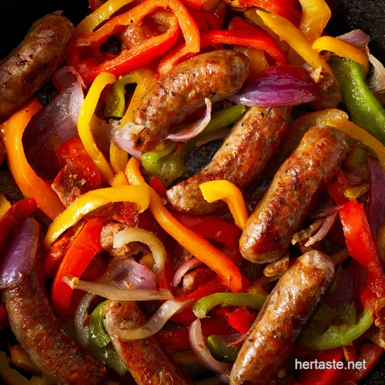 Sausage Peppers and Onions A FlavorPacked Feast presentation