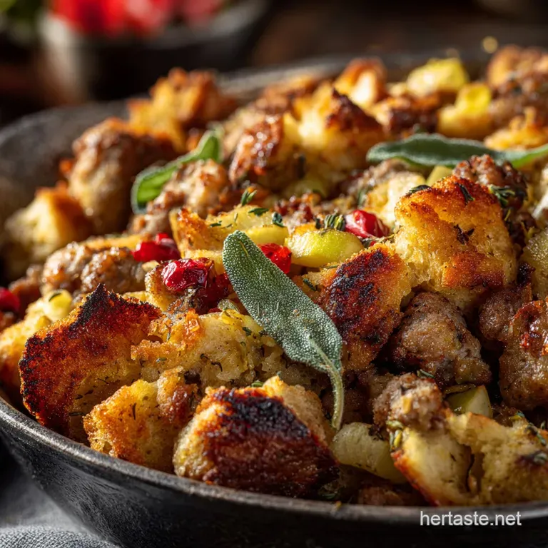 Thanksgiving Stuffing: the Ultimate Recipe for a Crispy Moist Casserole presentation