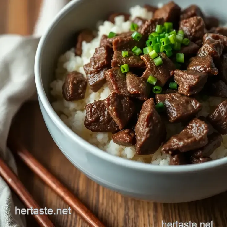 Savory Beef and Rice Bowl: A Taste of Comfort presentation