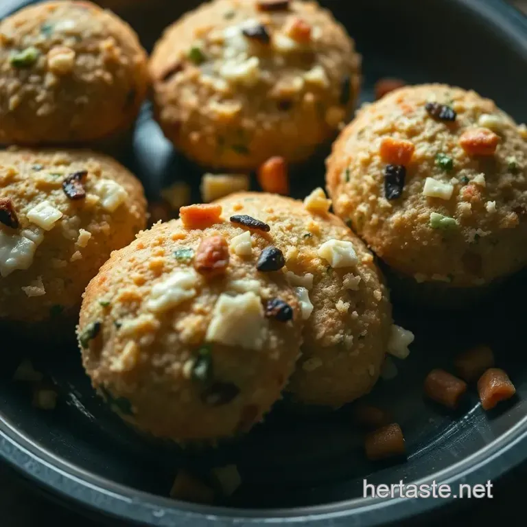 Savory Herb &amp Cheese Muffins presentation
