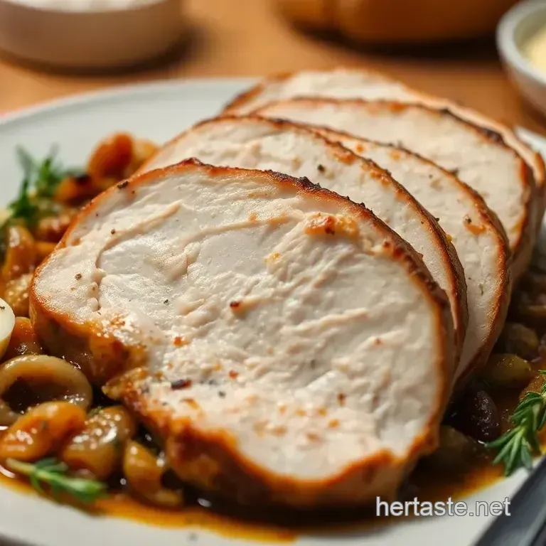 Savory Herb-Crusted Turkey Tenderloin with Garlic Lemon Sauce