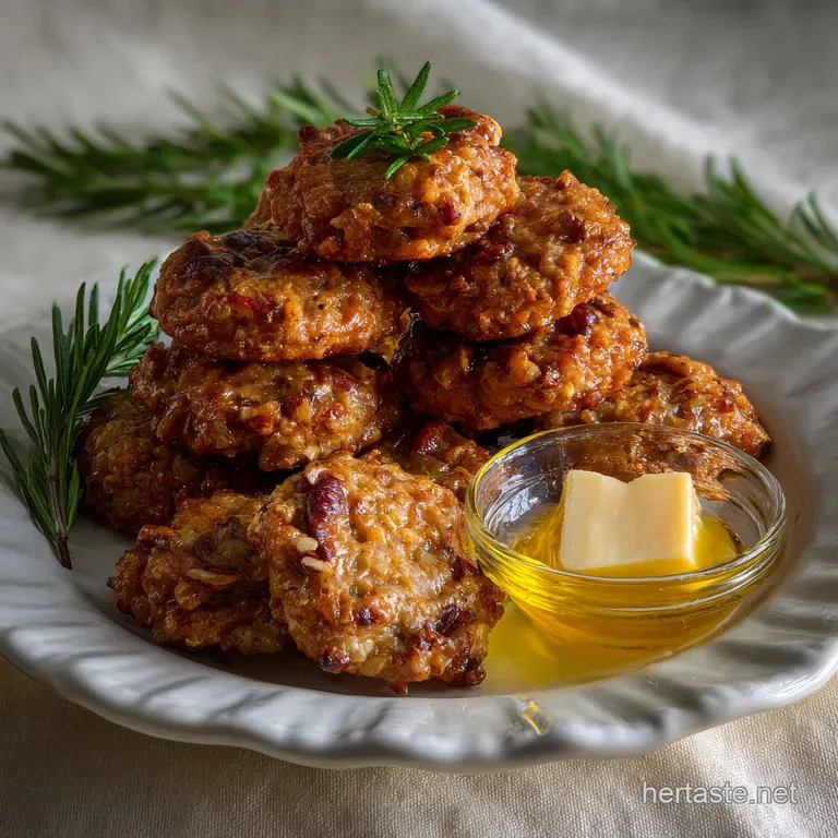 Pecan Rosemary Cheddar Buttons Recipe: Savory Shortbread