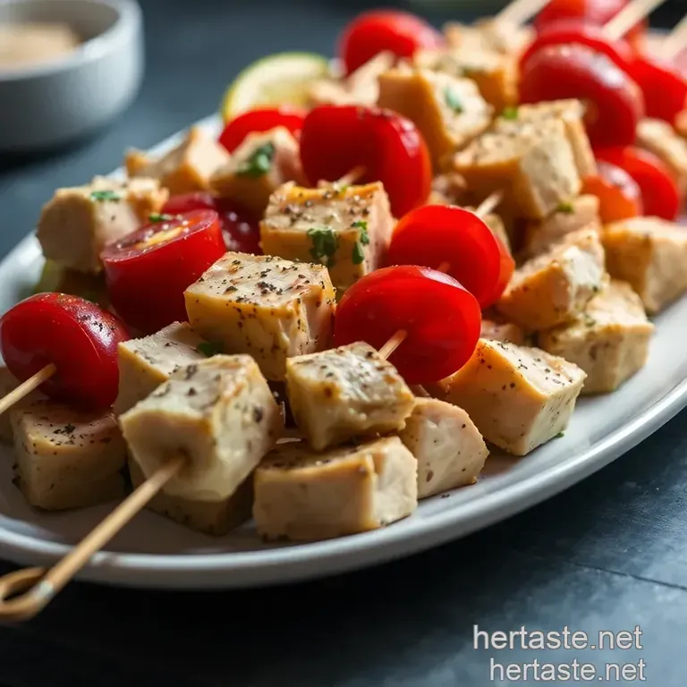 Savory Skewers: a Trio of Delightful Appetizer Skewers presentation