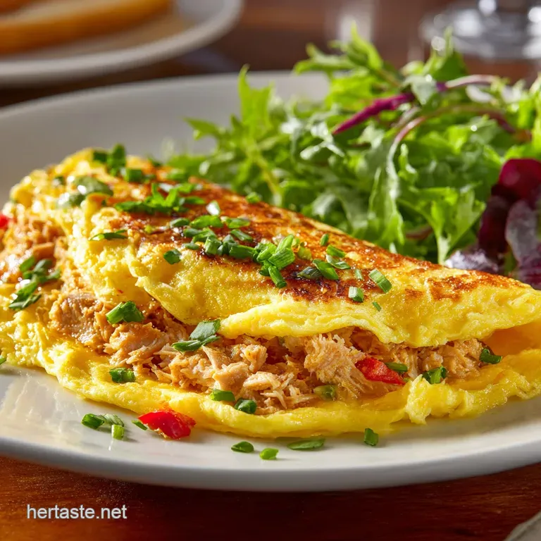 Tuna Omelette Breakfast: Savoury Quick Treat presentation