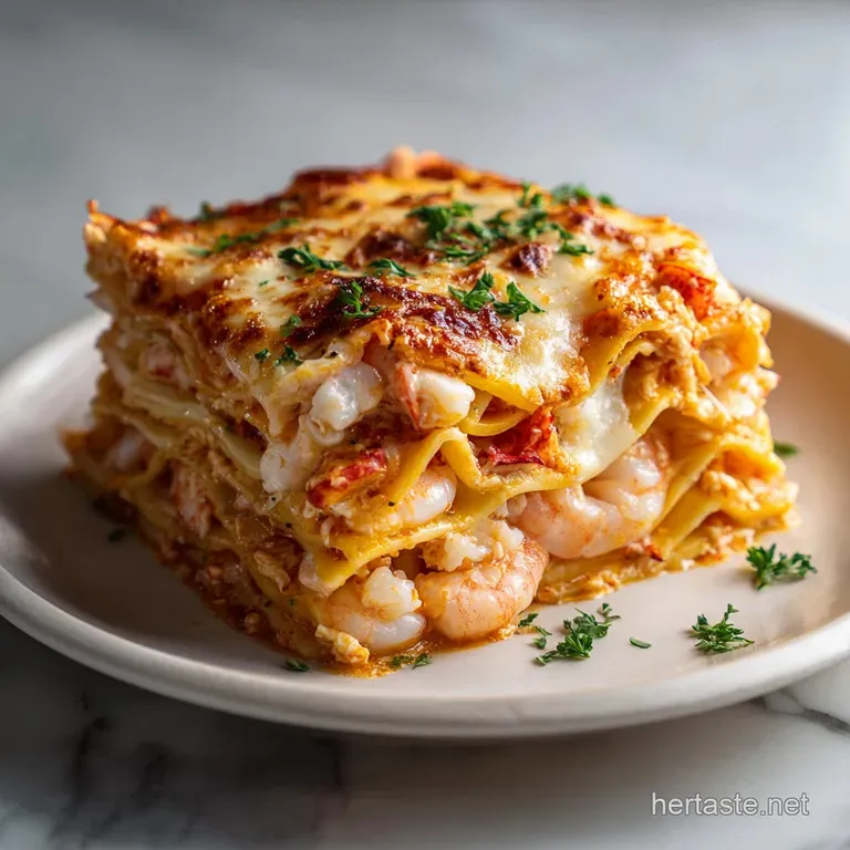Seafood Lasagna: Lobster & Shrimp