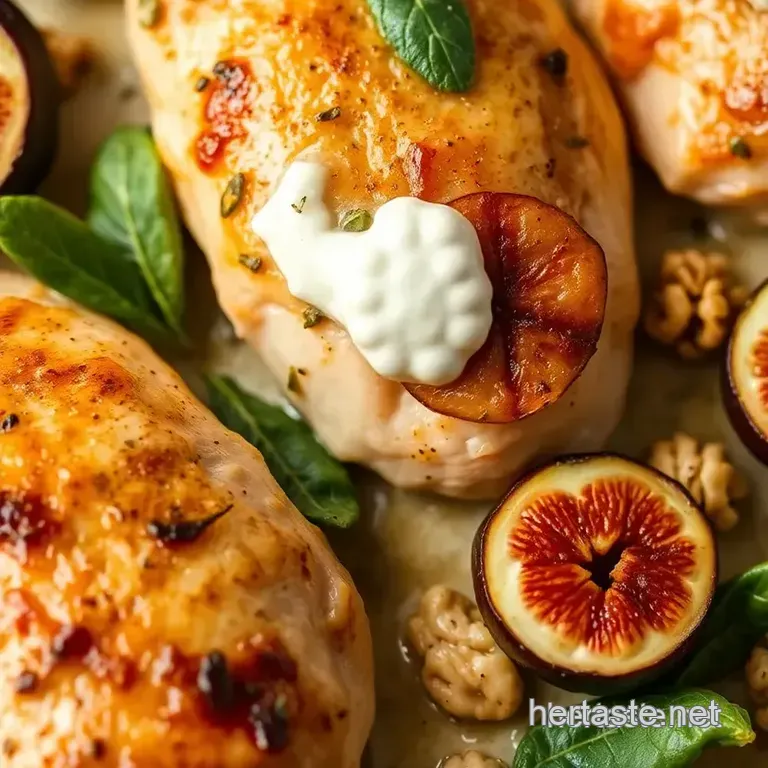 Sear Fig Sage Stuffed Chicken Delight presentation
