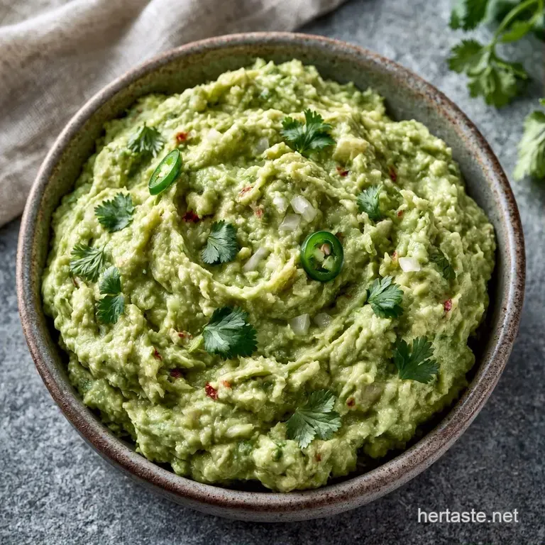 Chunky green avocado dip served in a ceramic bowl with golden tortilla chips and lime wedges on a wooden platter.