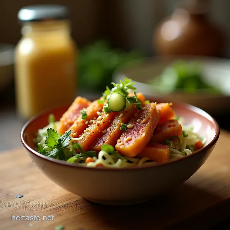 The Speedy Suppersmith FlashFried Sesame Tuna Bowl presentation