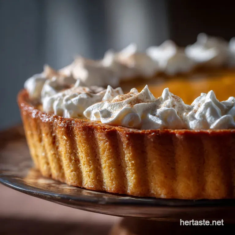 Creamy Pumpkin Pie: the Secret to a Silky Un-Cracked Filling presentation