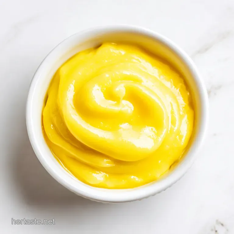 Silky lemon curd dolloped elegantly on a crisp shortbread cookie, dusted with powdered sugar.