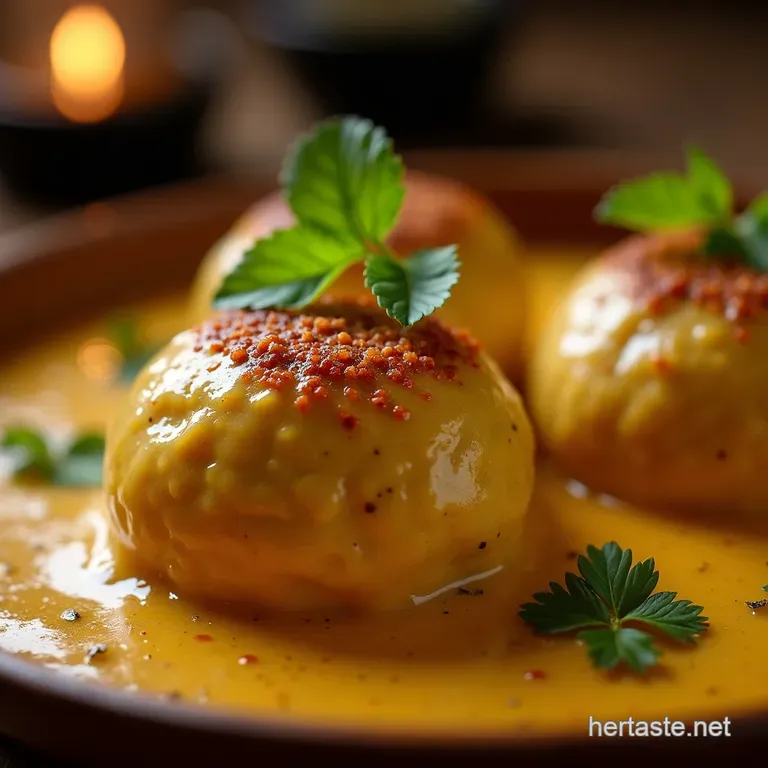 The Royal Treat Silky Malai Kofta in a Luxurious Cashew Cream Gravy presentation