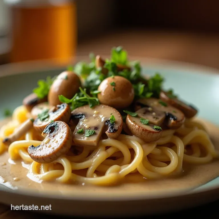 The Goeswitheverything Silky Mushroom Cream Sauce presentation