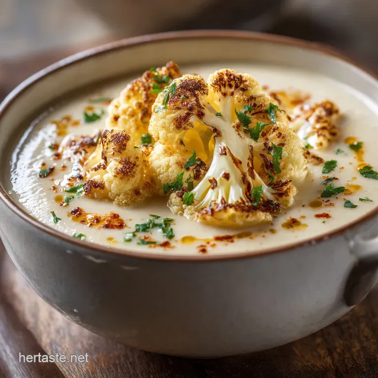 Cauliflower Soup: Silky Smoked Cheddar Version presentation