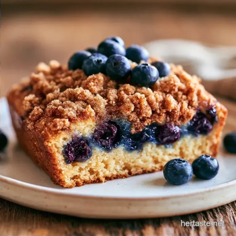 Simple Blueberry Coffee Cake with Sour Cream