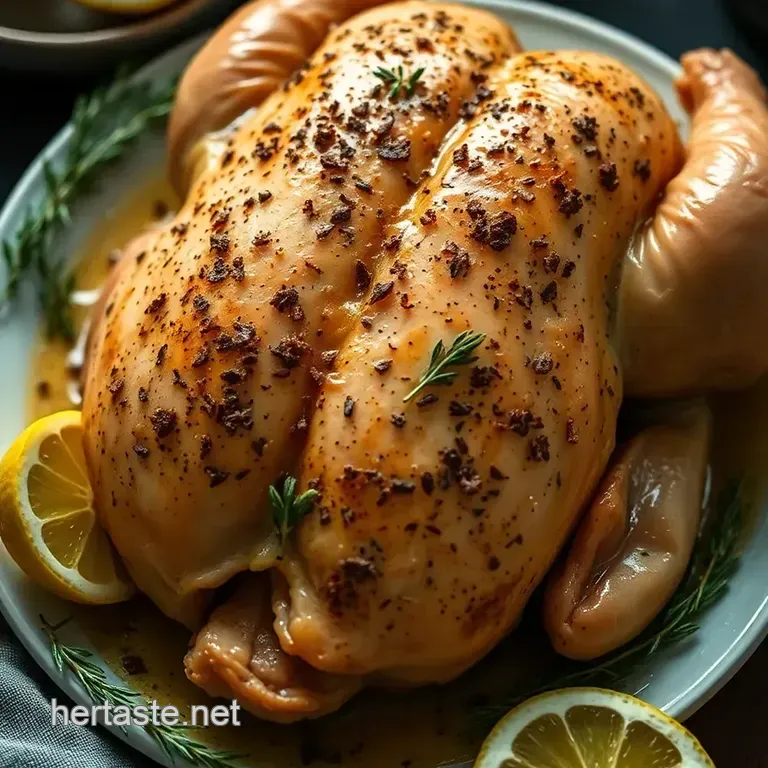 Simple Lemon Herb Roast Chicken presentation