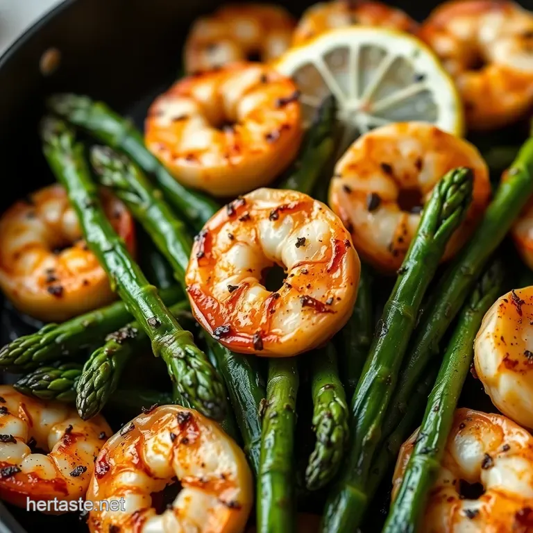 Sizzling Blackened Shrimp Asparagus Skillet Supper