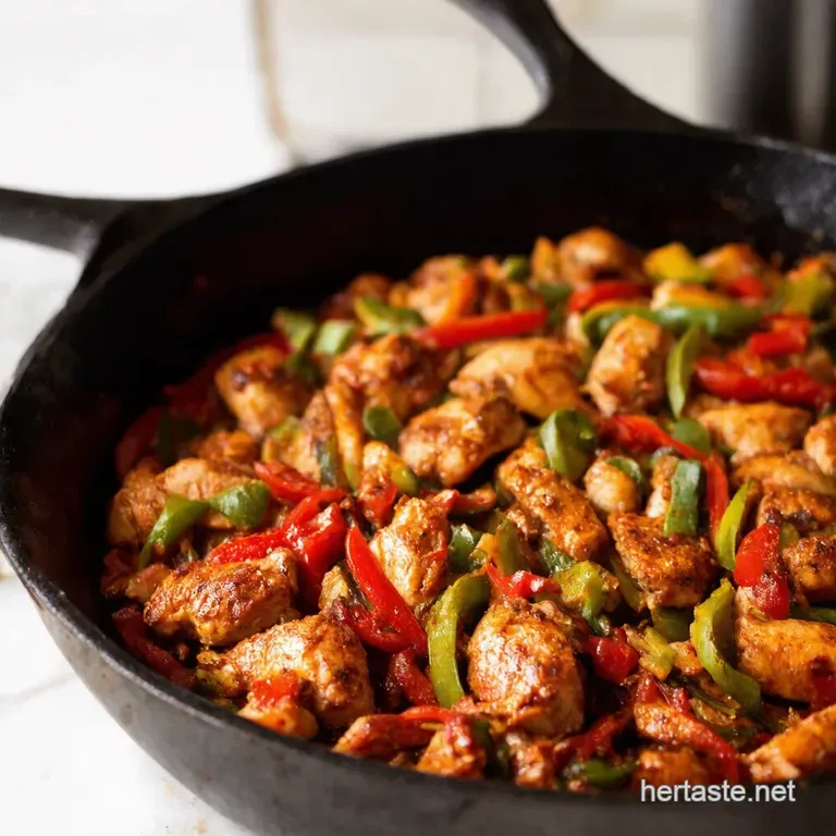 Sizzling Chicken Fajita Skillet presentation
