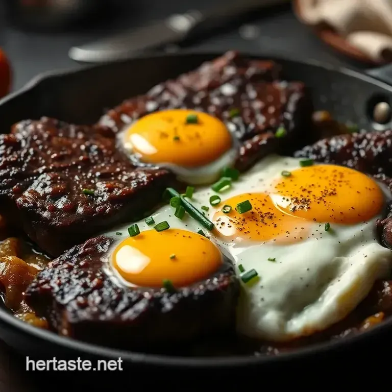 Sizzling Steak and Eggs: A Breakfast Classic