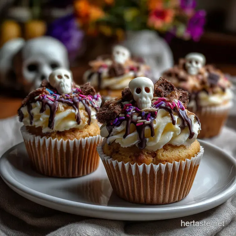 Skeleton Cupcakes Recipe: Spooky Hi-Hat Fun presentation