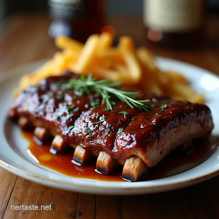 Slow Low FallOfftheBone Beef Ribs with a Rich Smoky Bourbon Glaze