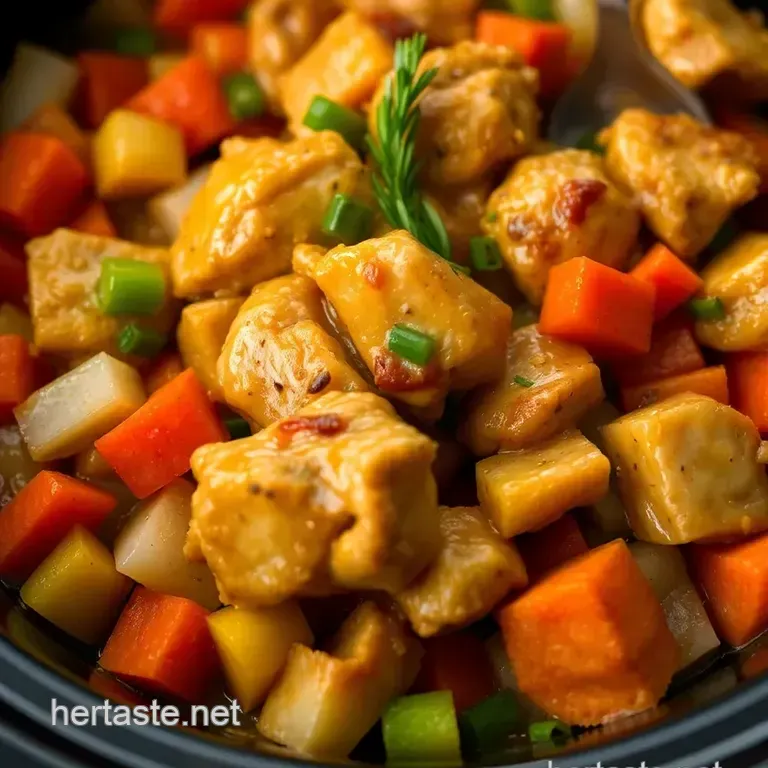 Slow Cooker Honey Garlic Chicken and Veggies presentation