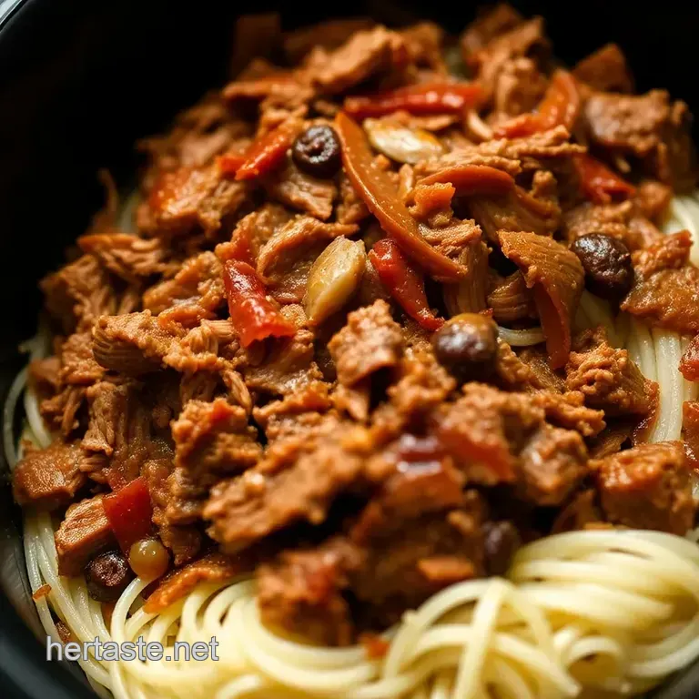 Slow Cooker Sweet & Smoky Pulled Pork Sandwiches presentation