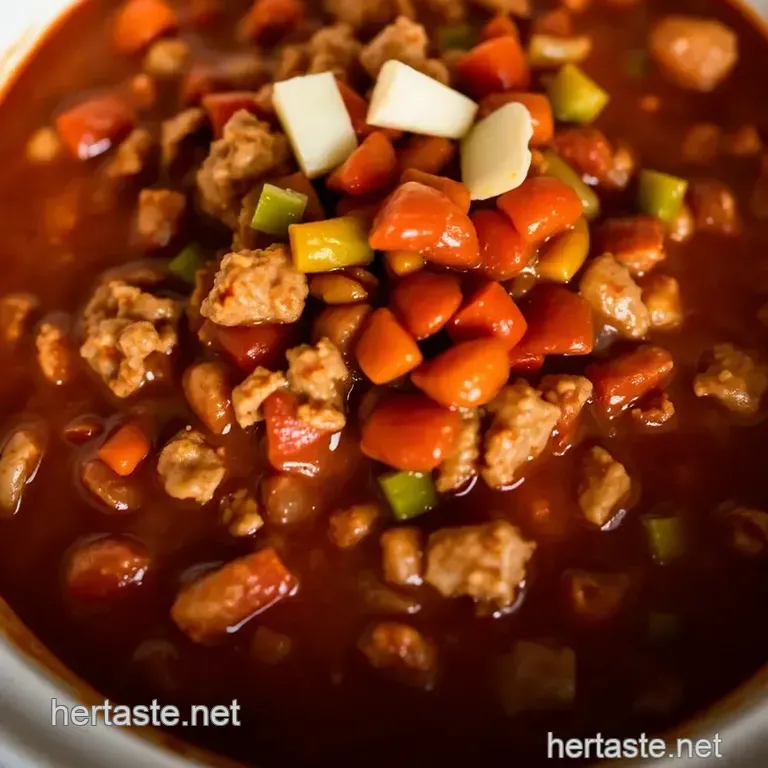 Slow Cooker Turkey Chili presentation