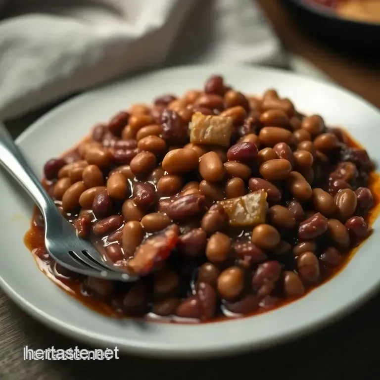Smoky Cowboy Beans: a Hearty Western Delight presentation