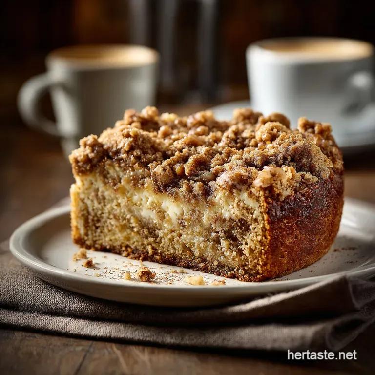Coffee Cake Ultimate Sour Cream Cinnamon Streusel Delight presentation