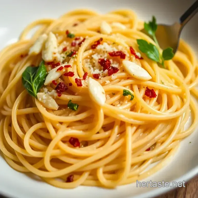 Spaghetti Aglio E Olio: the Quintessential Pasta Delight presentation