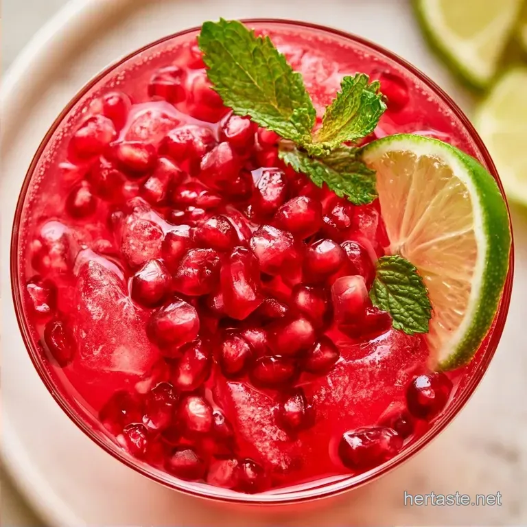 Sparkling Pomegranate Tonic with Fresh Lime