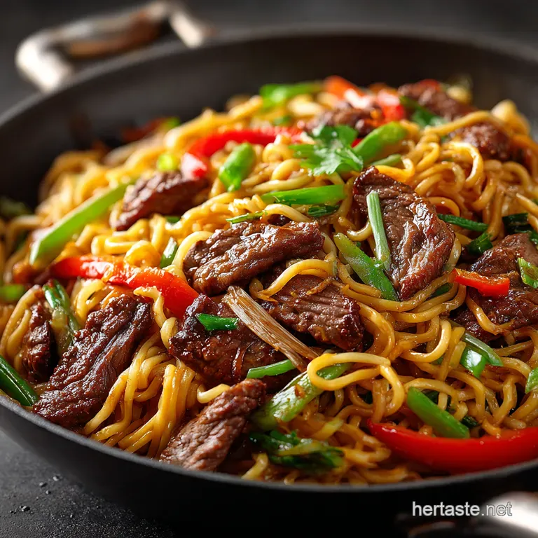 Speedy Beef Lo Mein Wok This Way presentation