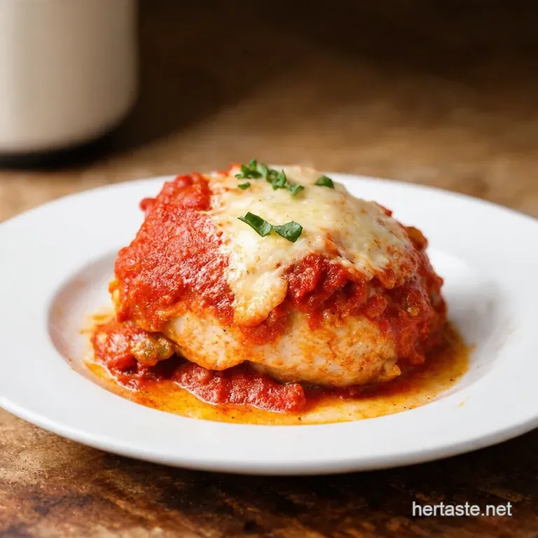 Speedy Cheesy Chicken Parm presentation