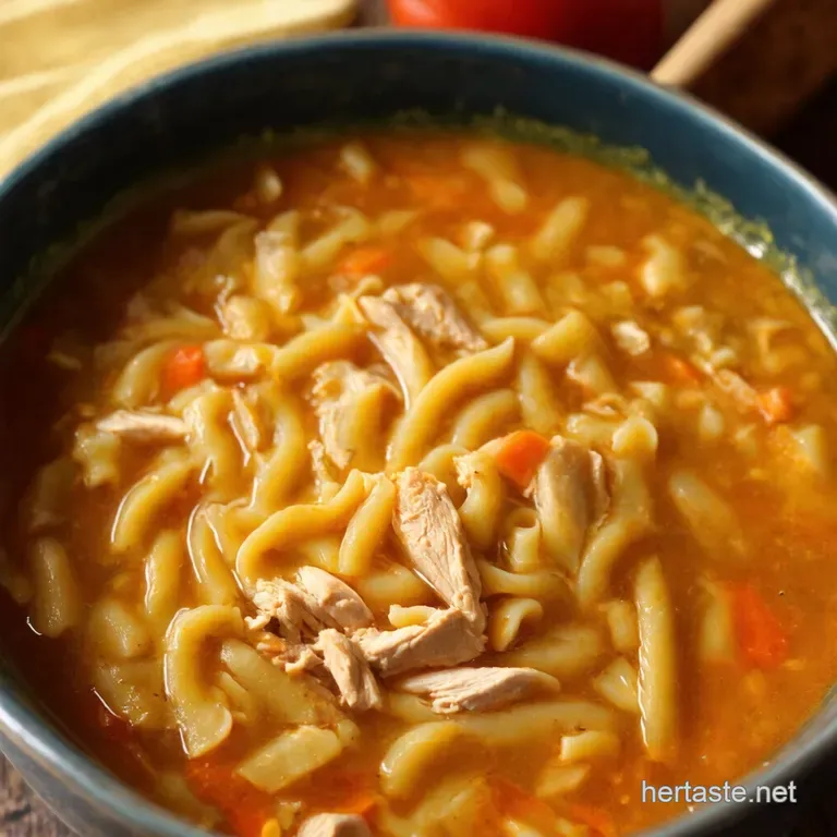 Speedy Chicken Noodle Soup Comfort in a Bowl presentation