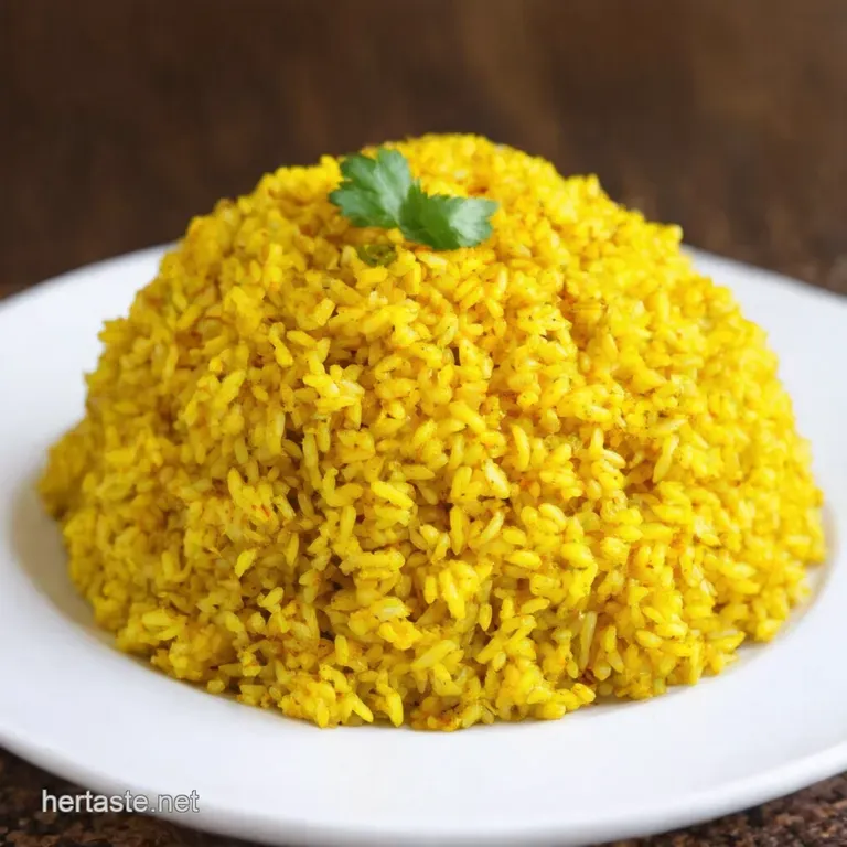 Speedy Garlic Turmeric Rice presentation