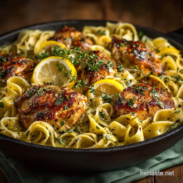 The Speedy Lemon Thyme Chicken Pasta A Weekday Winner presentation