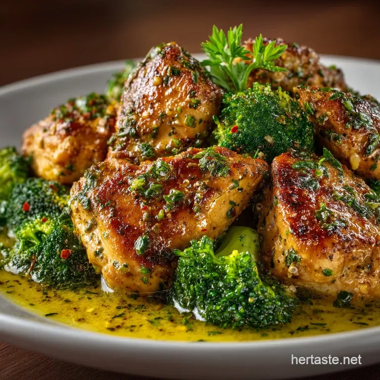 OnePan Wonder Speedy Garlic Butter Chicken and Broccoli a Weeknight Lifesaver presentation