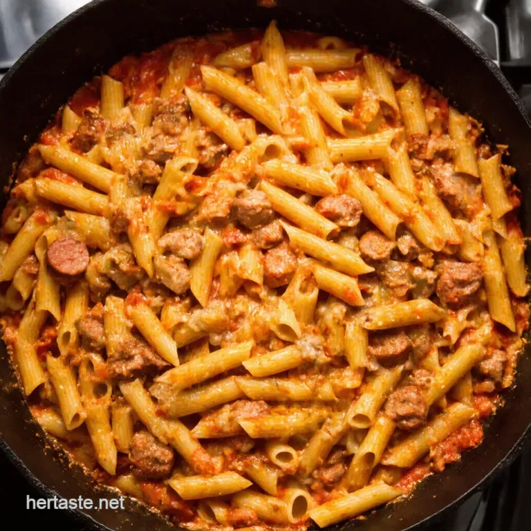 Speedy Sausage Tomato Pasta Skillet Ready in 20 presentation