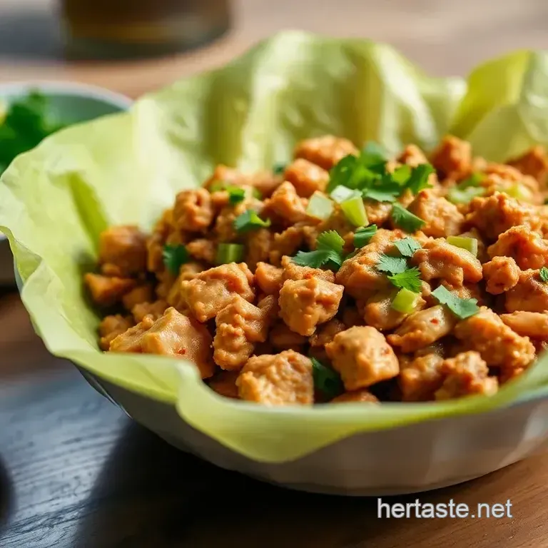 Speedy & Savoury Chicken Lettuce Wraps