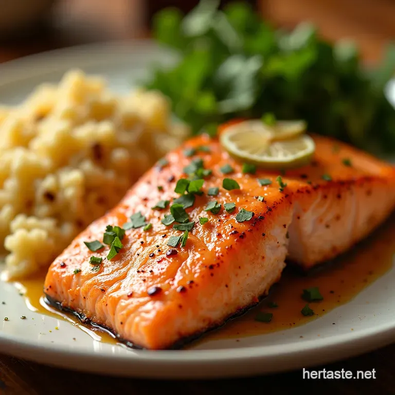 Speedy Succulent The Easiest Air Fryer Salmon presentation