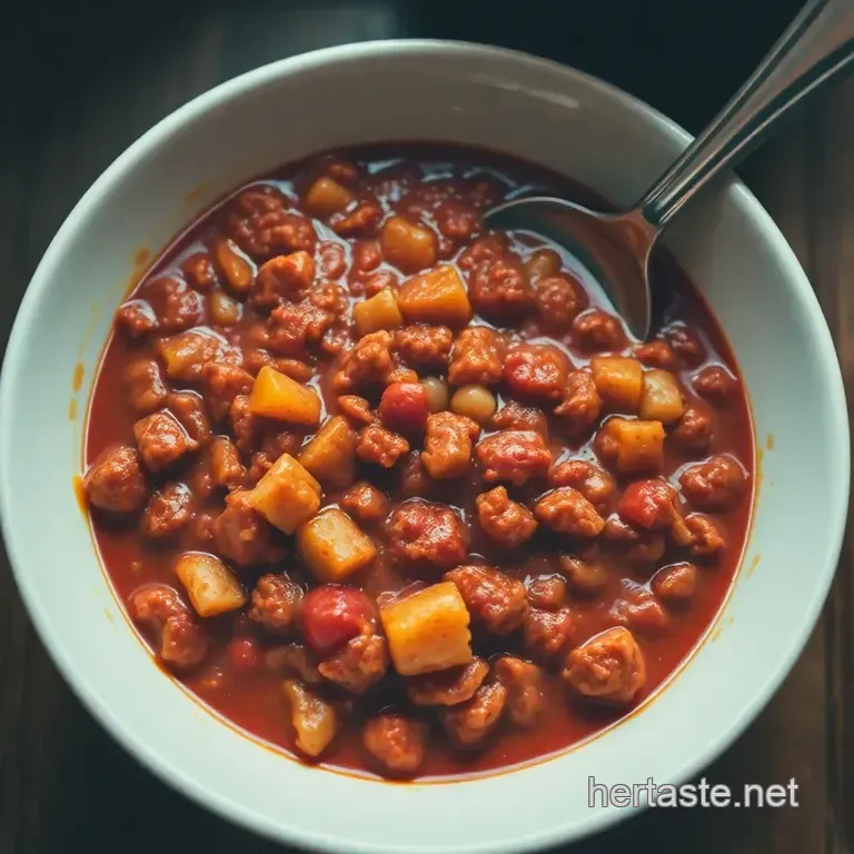 Spicy Comfort: Classic Beef Chili presentation