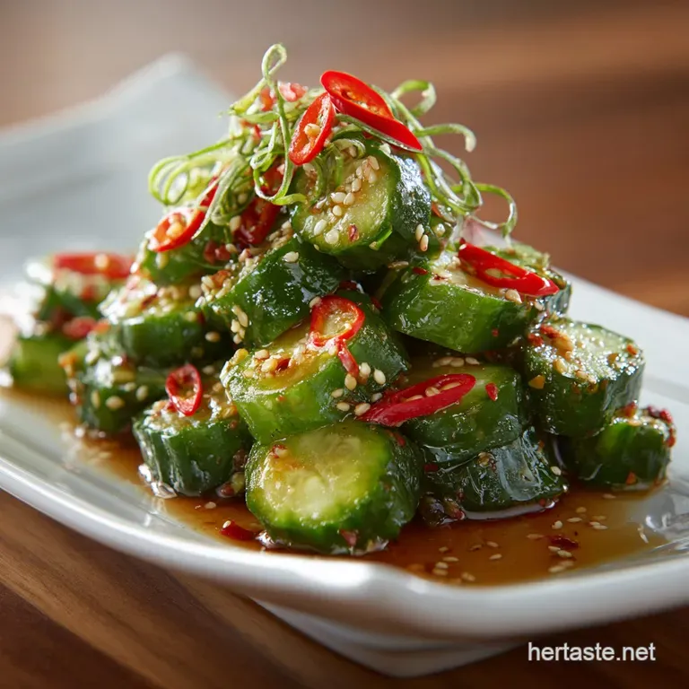 Spicy Korean Cucumber Salad (Oi Muchim): the Ultra-Crispy 30-Minute Side presentation